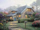 Thomas Kinkade Lilac Cottage painting